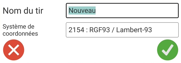 Fenêtre création plan de tir