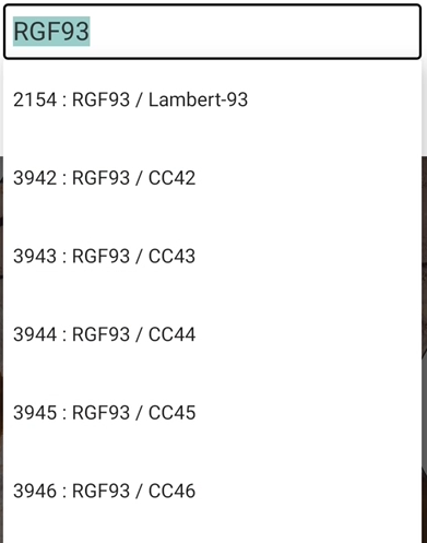 Recherche système de coordonnées